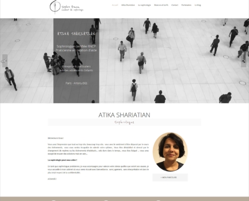 Etreweb crée le site internet d'Atika Shariatian Sophrologue