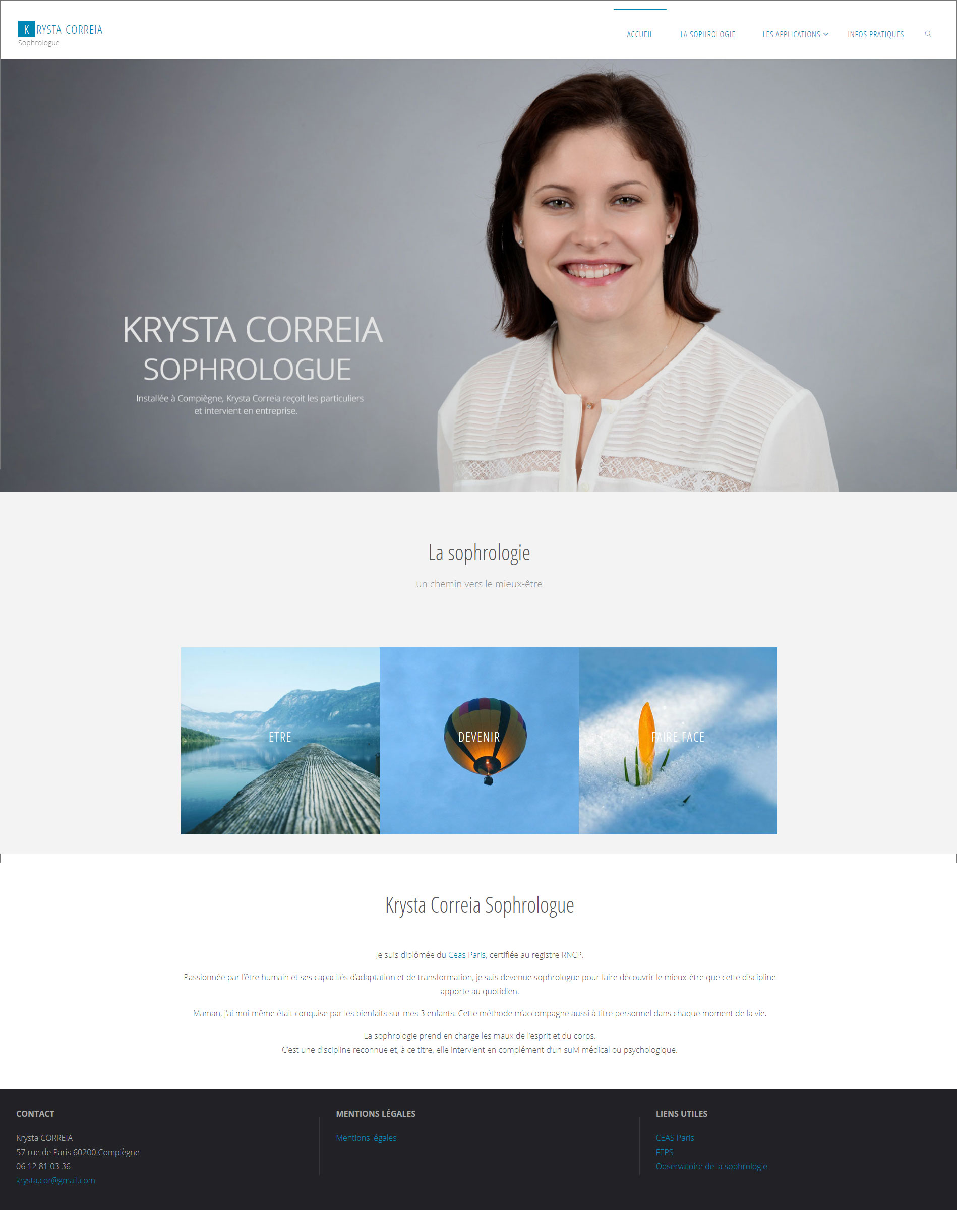 Etreweb crée le site web de Krysta Correia Sophrologie Decemo