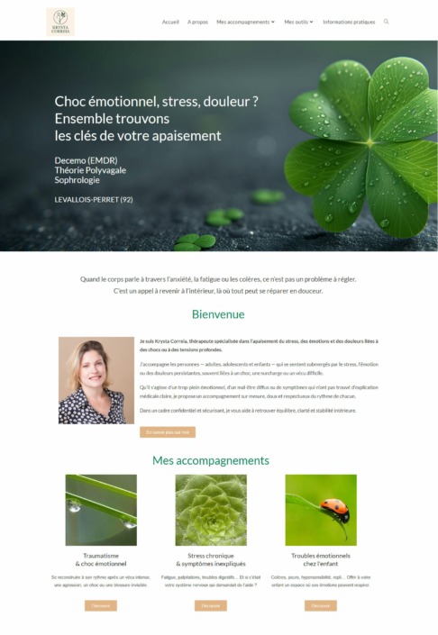 web-correia3 Etreweb crée le site internet de Krysta Correia