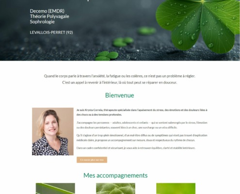 Etreweb crée le site internet de Krysta Correia