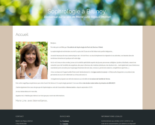 Etreweb crée le site internet de Marie-Line Rigaux Sophrologue