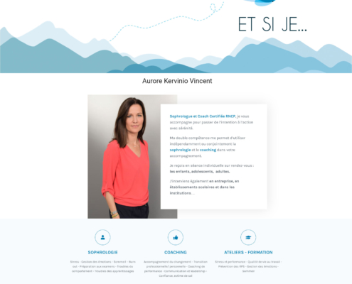 Etreweb crée le site web d'Aurore Kervinio Sophrologue et Coach