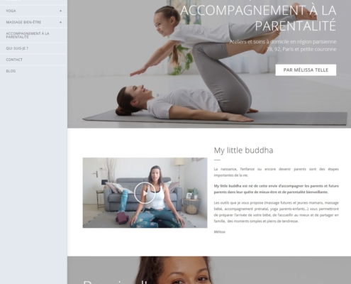 Etreweb crée le site web de Melissa Telle Yoga Parentalité