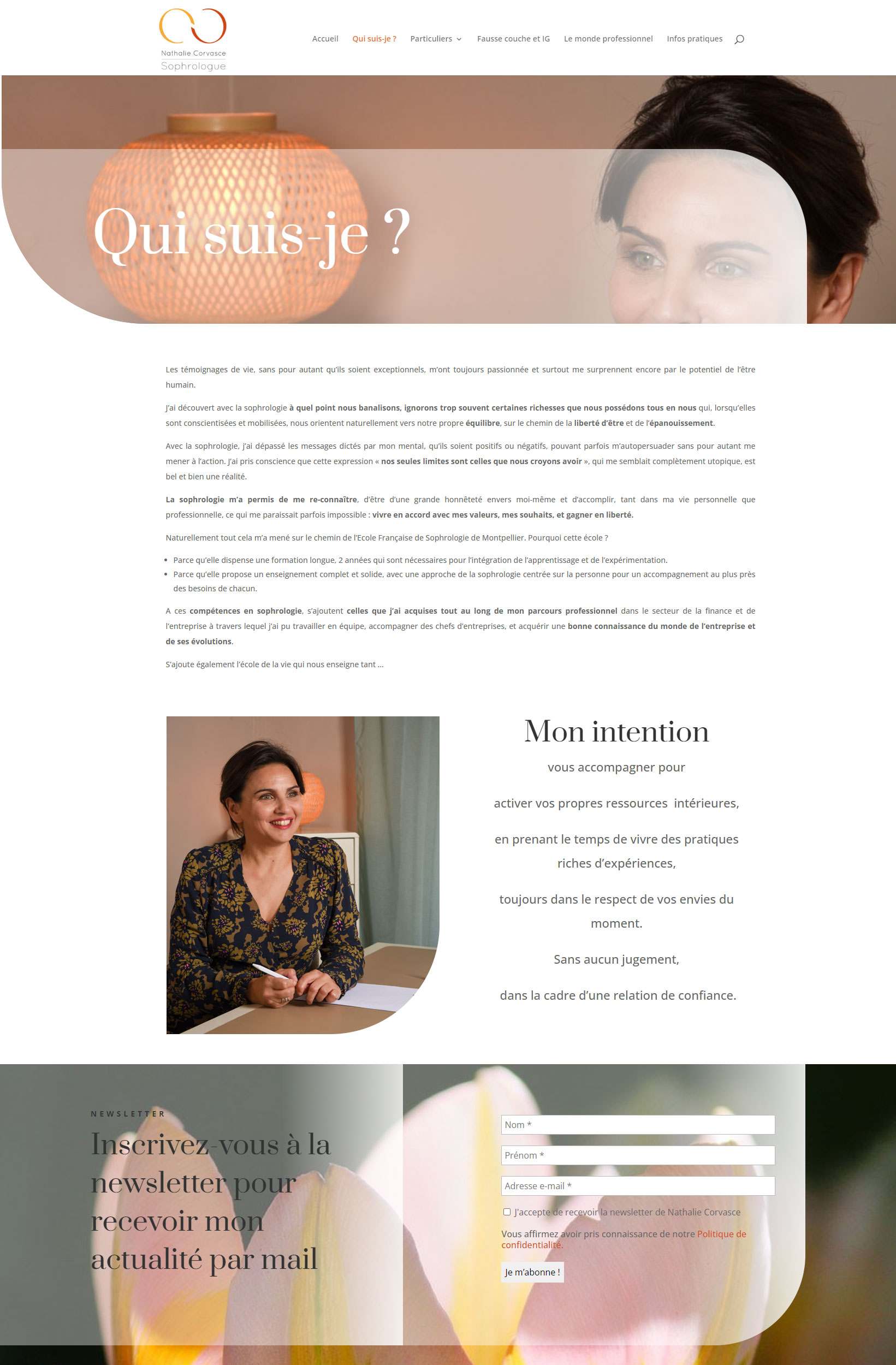 Etreweb crée le site internet de Nathalie Corvasce Sophrologue