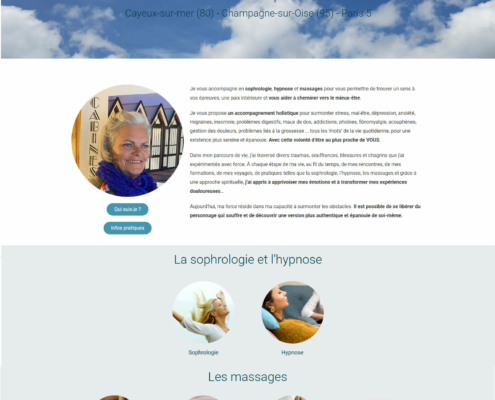 Etreweb crée le site internet de Valérie Henriques Sophrologie Hypnose Massages