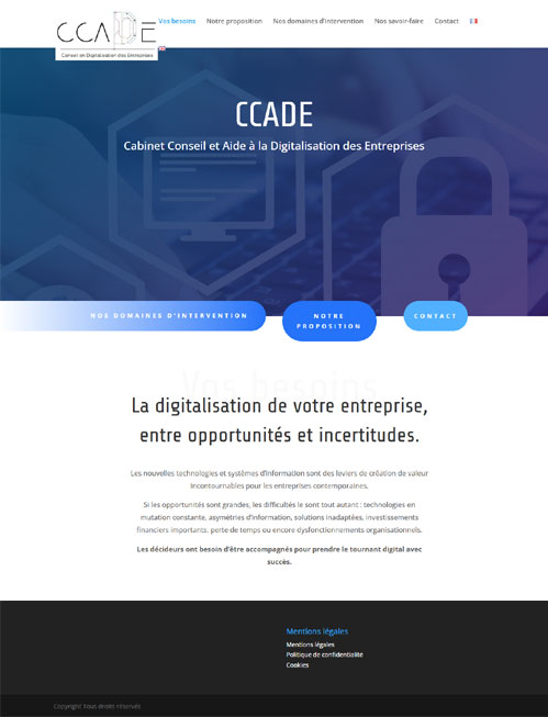 CCADE Consulting site réalisé par êtreweb